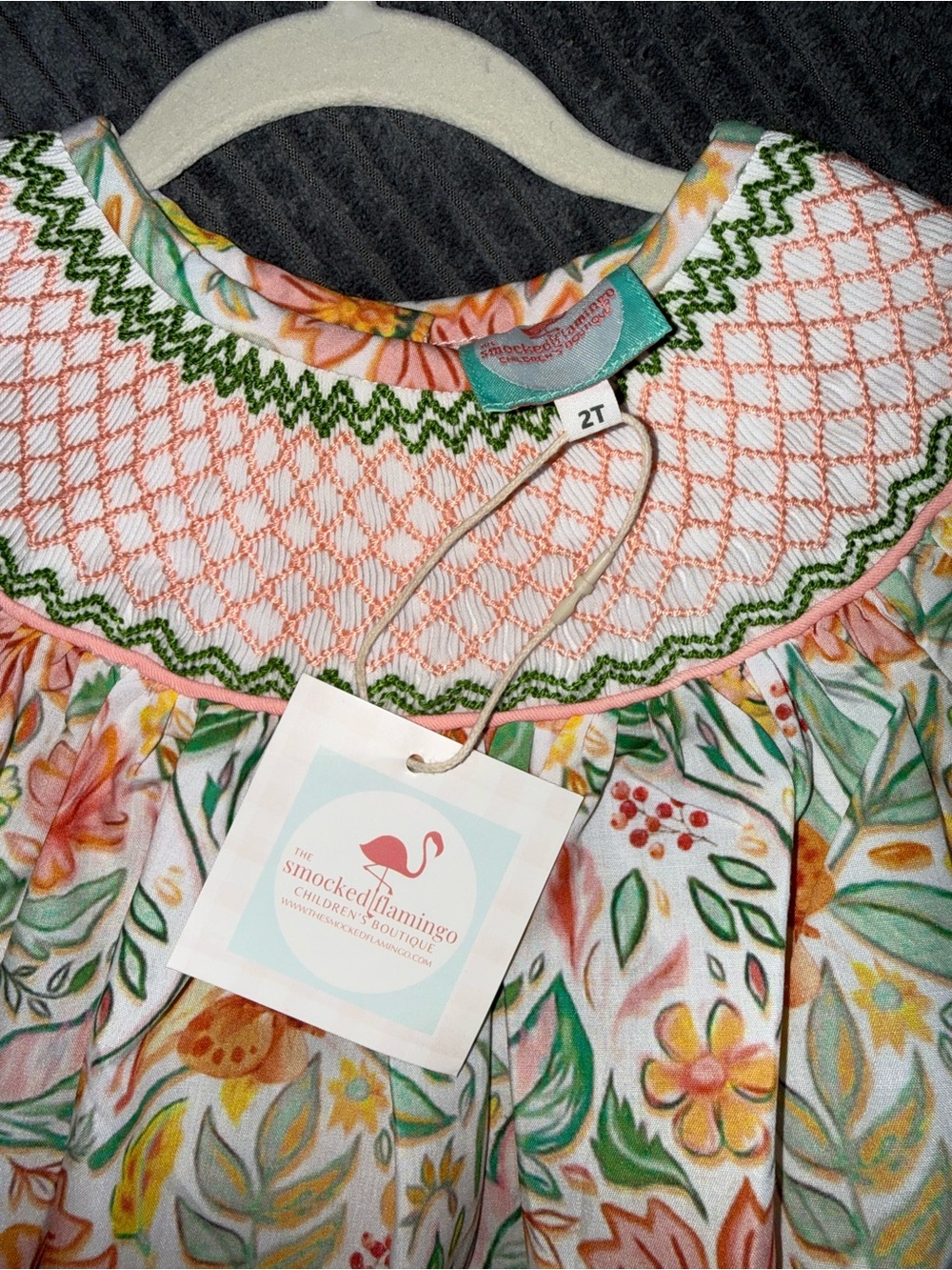Smocked Flamingo Bubble - Picture 4 of 5